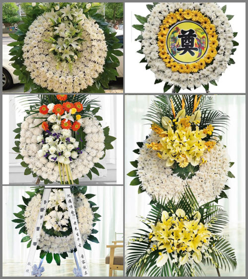 山东济宁梁山县水泊街道花圈速递